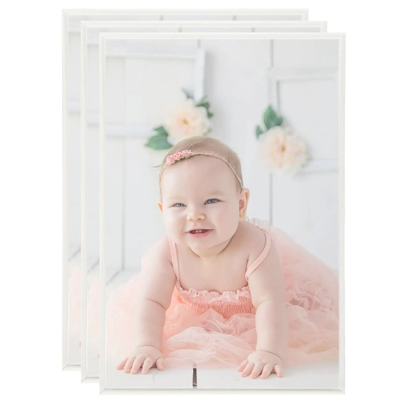 Frame fotografiche Vidaxl 3 pezzi per la tabella 21x29,7 cm MDF Silver colorato