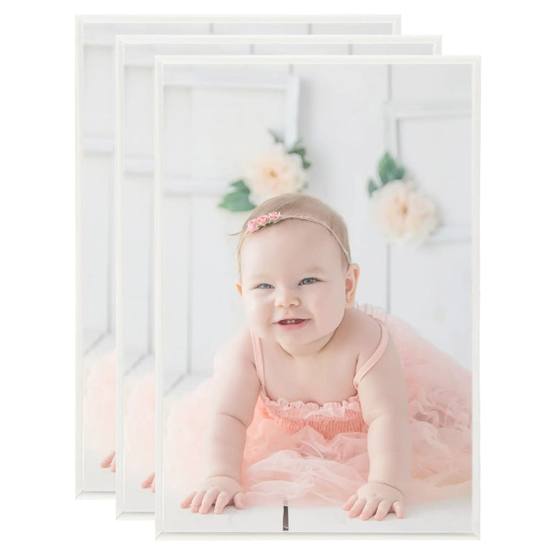 Vidaxl fotogramas fotográficas de 3 pcs para la pared o la tabla 59.4x84 cm MDF Color plateado