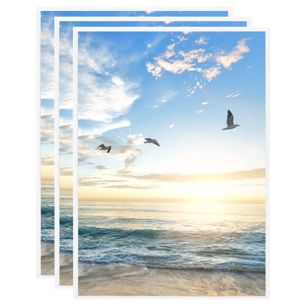 Vidaxl marcos de fotos 3 pcs para la tabla 15x21 cm MDF White