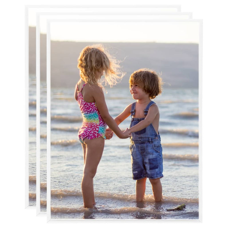 Vidaxl fotogrammi fotografici 3 pezzi per parete o tabella 40x50 cm mdf bianco