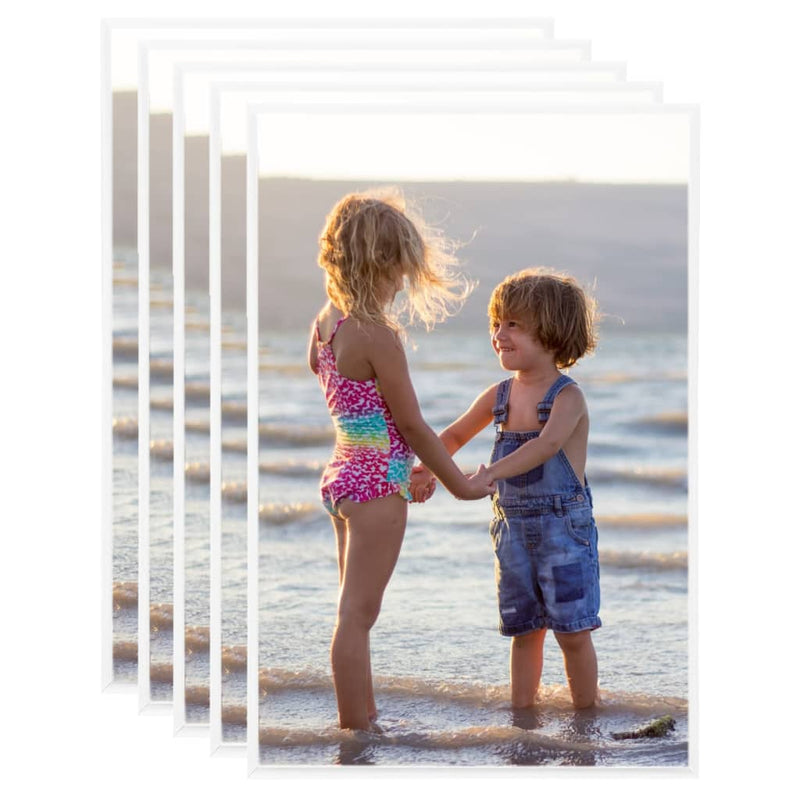 Vidaxl fotogrammi fotografici 5 pezzi per parete o tabella 70x90 cm mdf bianco