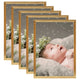 Vidaxl marcos de fotos 5 piezas para mesa 15x21 cm mdf dorado