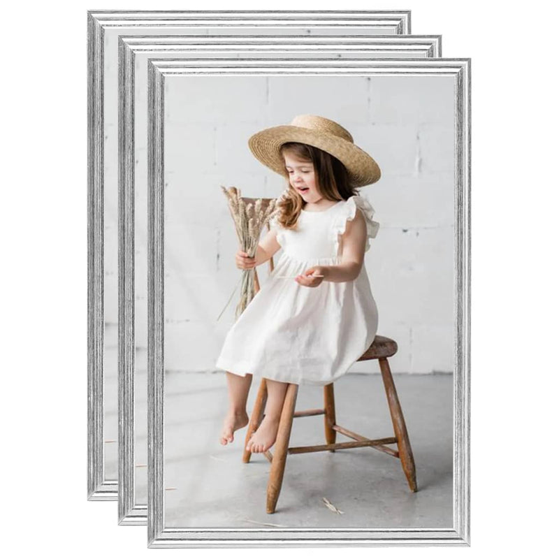 Vidaxl fotogrammi fotografici 3 pezzi per parete o tabella 7x90 cm mdf argento colorato