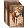 Vidaxl marcos de fotos 5 piezas para mesa 21x29,7 cm mdf marrón