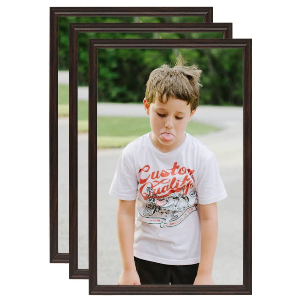 Vidaxl Photo Frames 3 PCS para la Tabla 13x18 CM MDF Negro