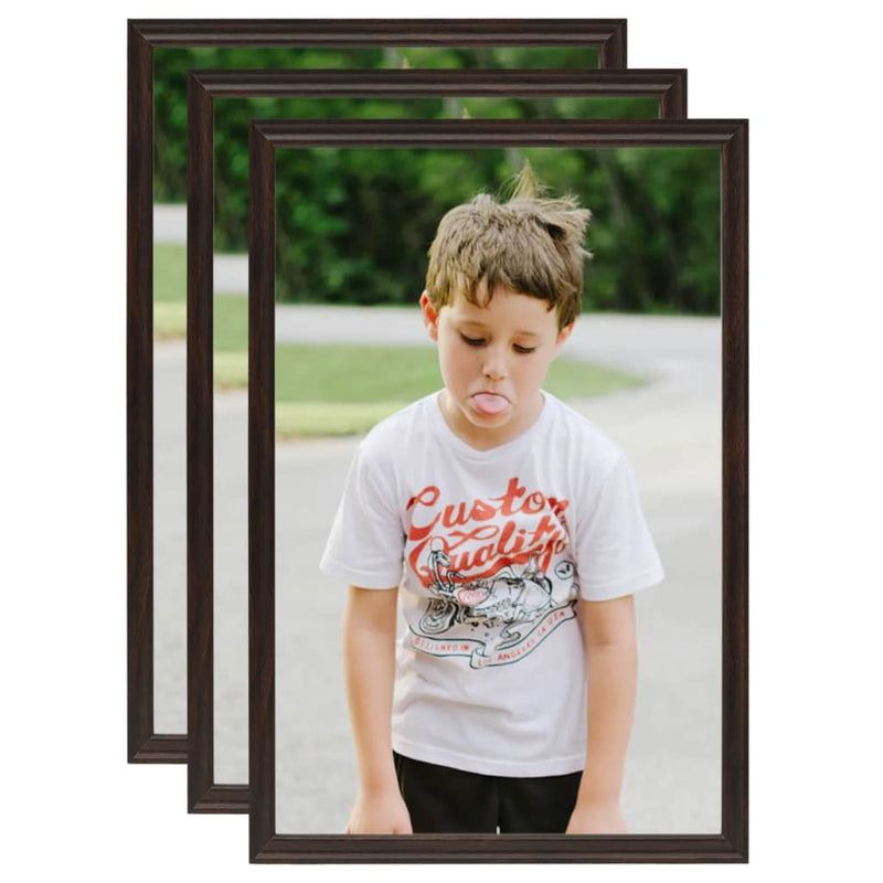 Vidaxl Photo Frames 3 PCS para la tabla 21x29.7 cm MDF Negro