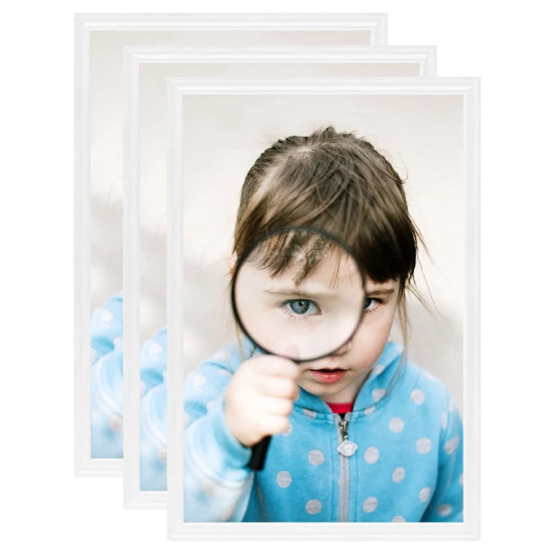 Vidaxl Photo Frames 3 PCS para la tabla 10x15 cm MDF White