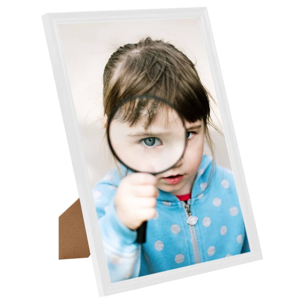 Vidaxl fotogrammi fotografici 3 pezzi per tabella 15x21 cm mdf bianco