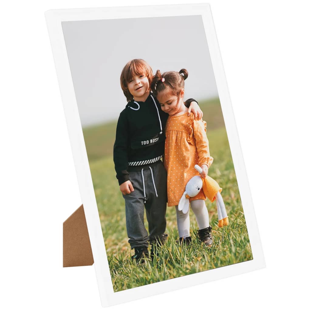Vidaxl fotogrammi fotografici 5 pezzi per parete o tabella 59.4x84 cm mdf bianco