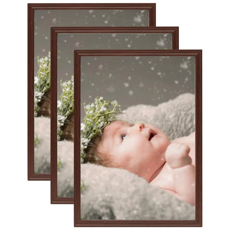 Vidaxl Photo Frames 3 PCS para la tabla 10x15 cm Mdf Red oscuro