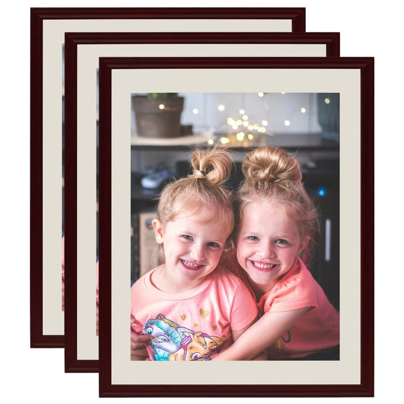 Vidaxl Photo Frames 3 PCS para la Tabla 18x24 cm de rojo oscuro