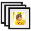 Vidaxl Photo Frames 3 PCS para 13x13 cm Foto 3d 23x23 cm Negro