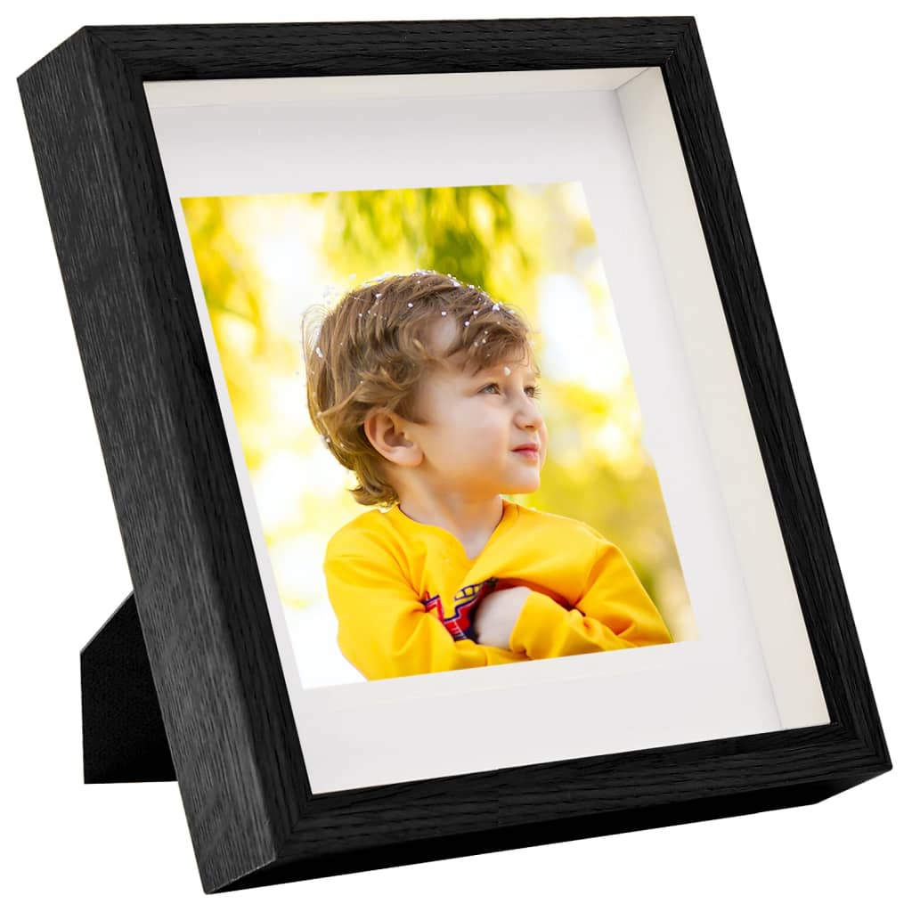 Vidaxl Photo Frames 3 PCS para 13x13 cm Foto 3d 23x23 cm Negro