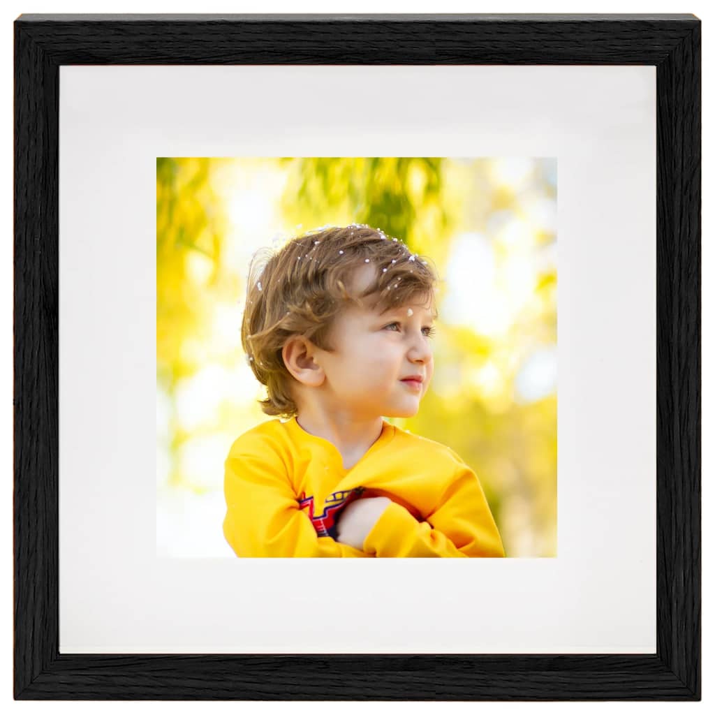 Vidaxl Photo Frames 3 PCS para 13x13 cm Foto 3d 23x23 cm Negro