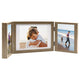 VIDAXL Frame di foto Trittych 28x18 cm+2x (13x18 cm) marrone chiaro