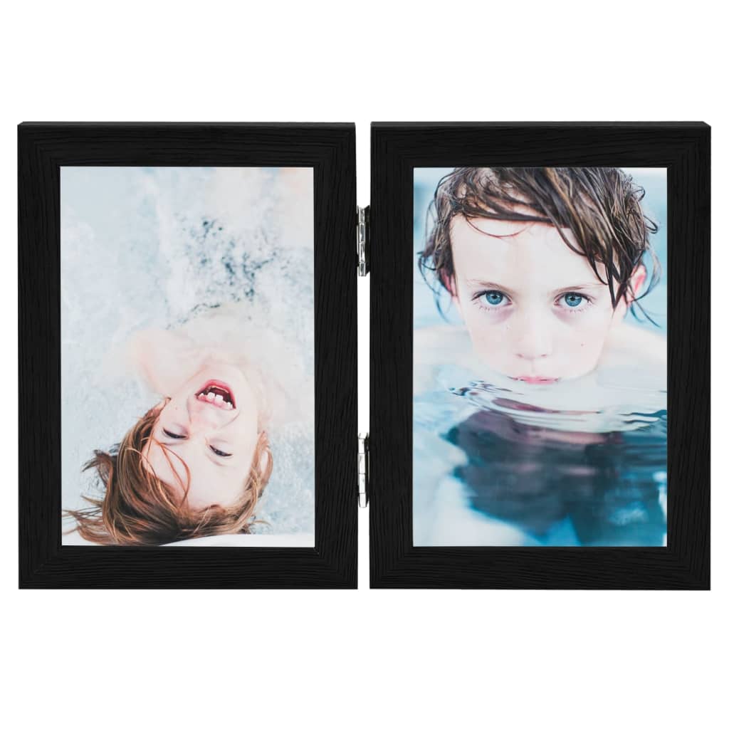 VIDAXL FOTO FRAMA NUBOON 2X (13x18 cm) nero