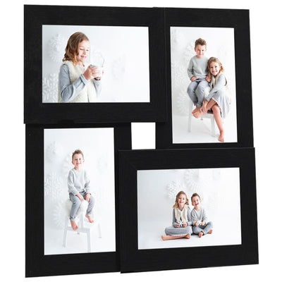 Vidaxl Frame para 4x (10x15 cm) Foto MDF Negro