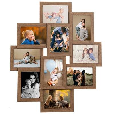 Vidaxl Frame para 10x (13x18 cm) Foto MDF Lichtbruin