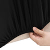 Vidaxl Tweezitsbankhoes Stretch Polyester Jersey Negro