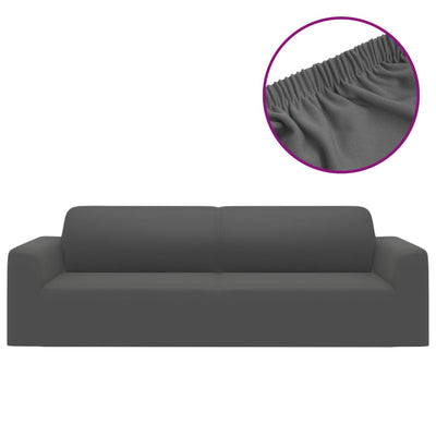 Vidaxl tre -sofa Cover Stretch Polyester Jersey Anthrored
