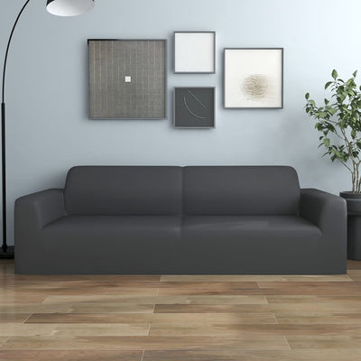 Vidaxl tre -sofa Cover Stretch Polyester Jersey Anthrored