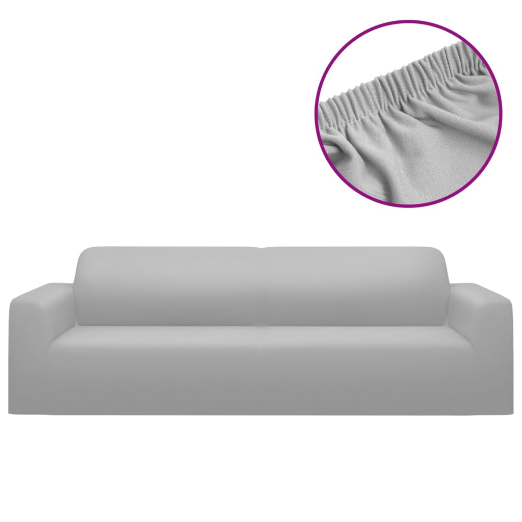 Vidaxl Bank Bank Bank Stretch Polyester Jersey Gray