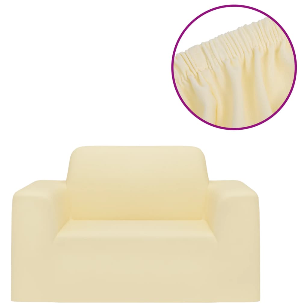 Vidaxl Bankhoes Stretch Polyester Jersey Crème -Coled
