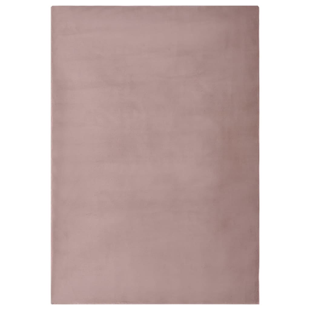Vidaxl tappeto 180x270 cm pelliccia di coniglio artificiale vecchio rosa