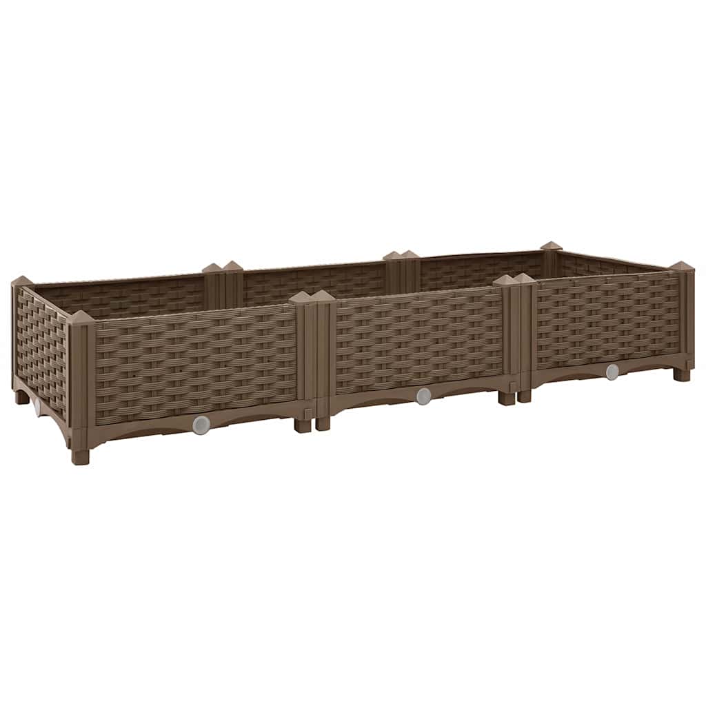 Vidaxl fioriera raccolta polpropilene 120x40x23 cm