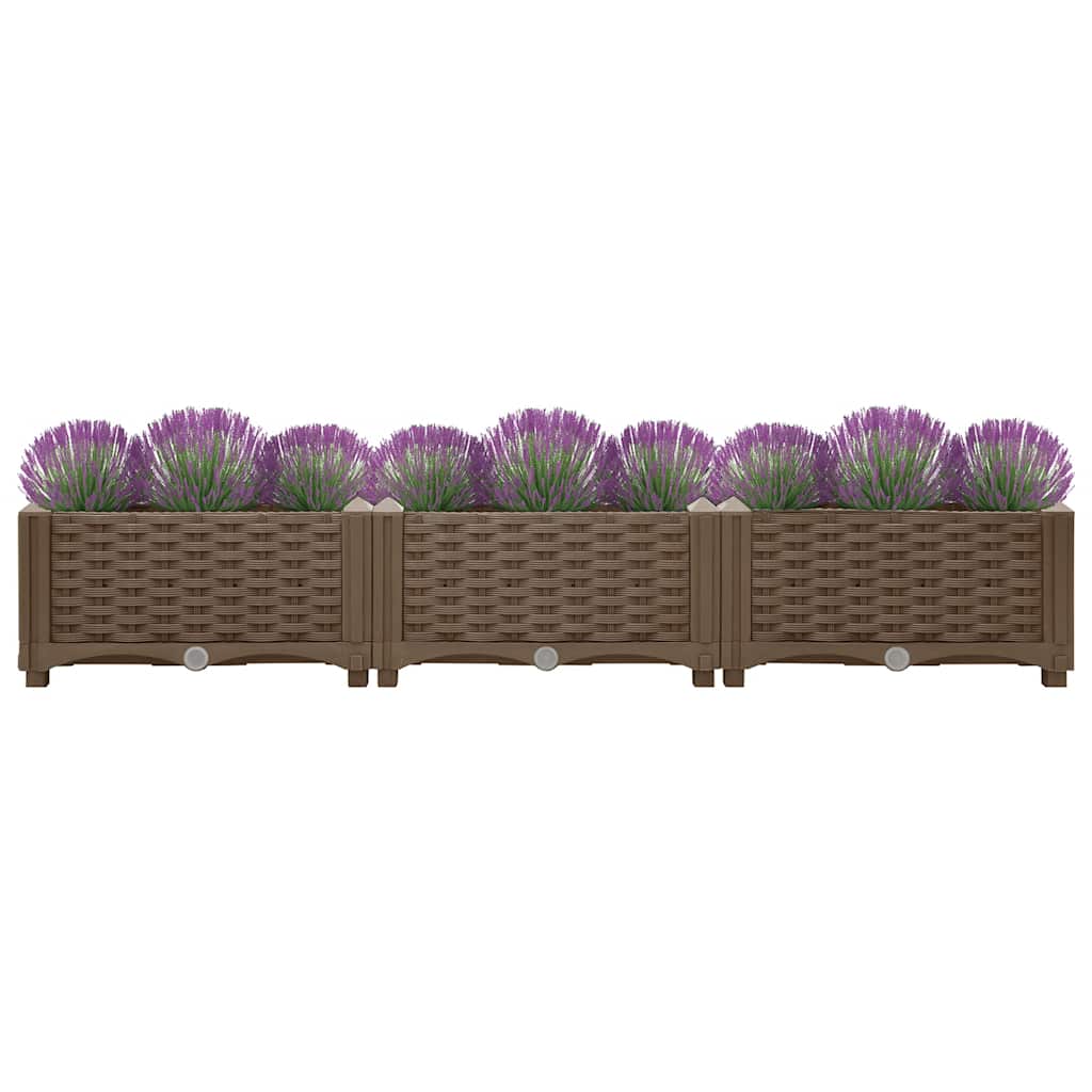 Vidaxl fioriera raccolta polpropilene 120x40x23 cm