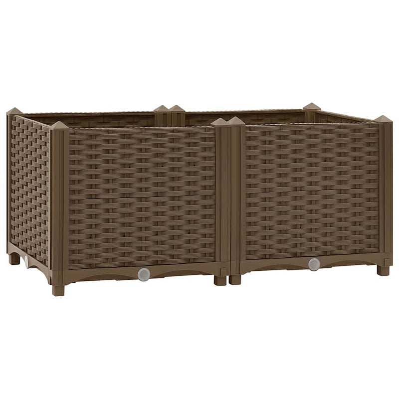 Inserzione di fioriere Vidaxl 80x40x38 cm polipropilene