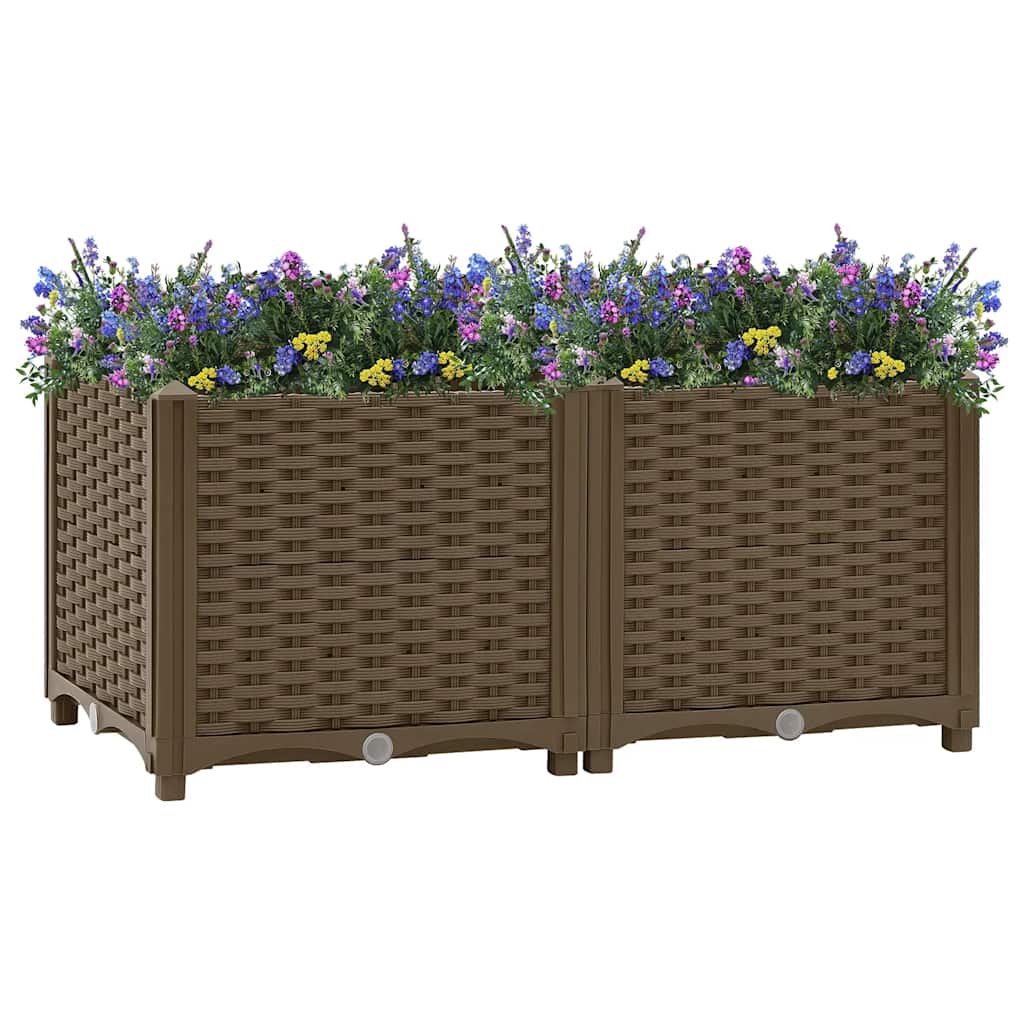 Inserzione di fioriere Vidaxl 80x40x38 cm polipropilene