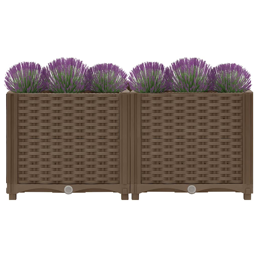 Inserzione di fioriere Vidaxl 80x40x38 cm polipropilene