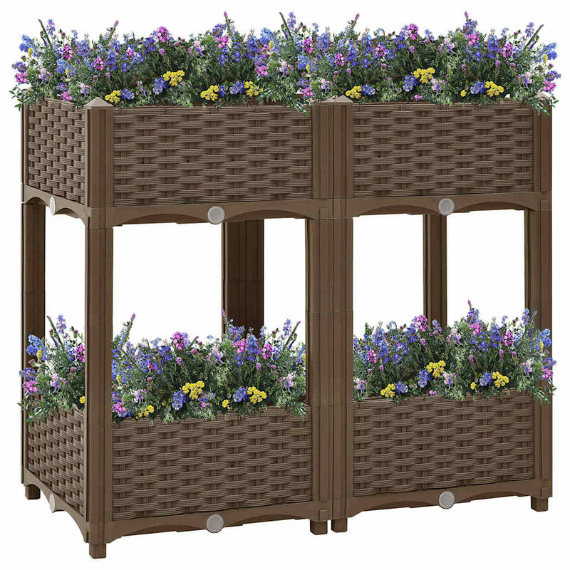 Vidaxl fioriera raccolta in polipropilene 80x40x71 cm