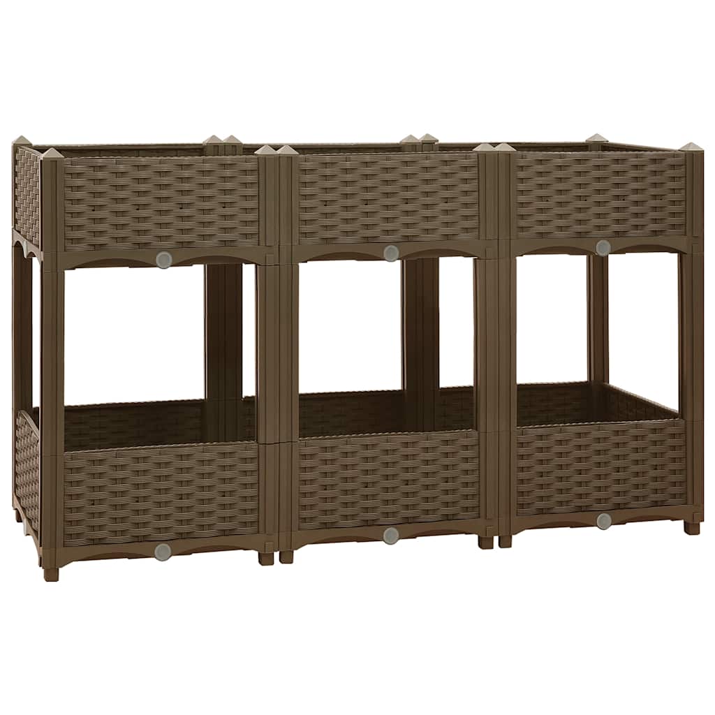 Vidaxl fioriera raccolta polpropilene 120x40x71 cm