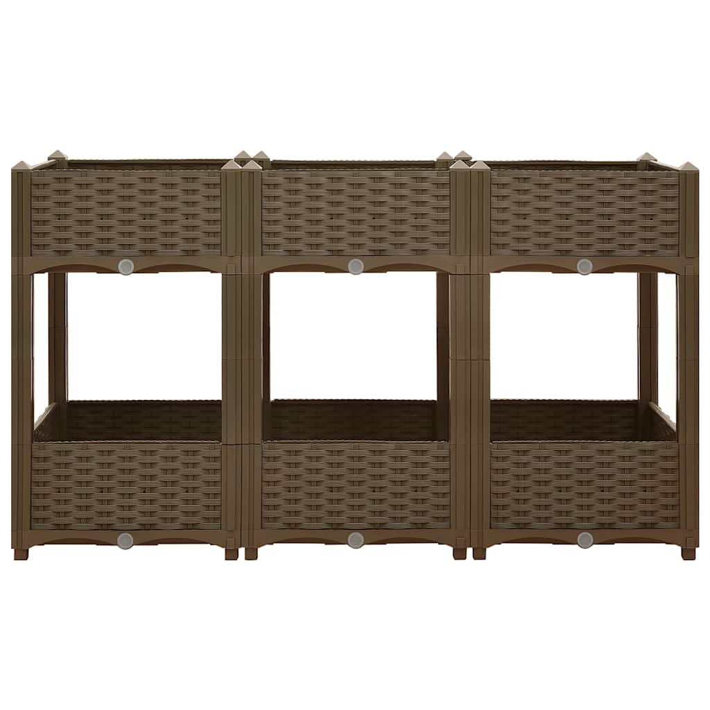 Vidaxl fioriera raccolta polpropilene 120x40x71 cm