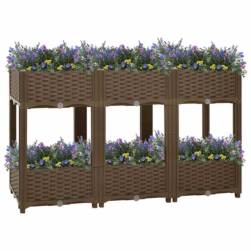 Vidaxl fioriera raccolta polpropilene 120x40x71 cm