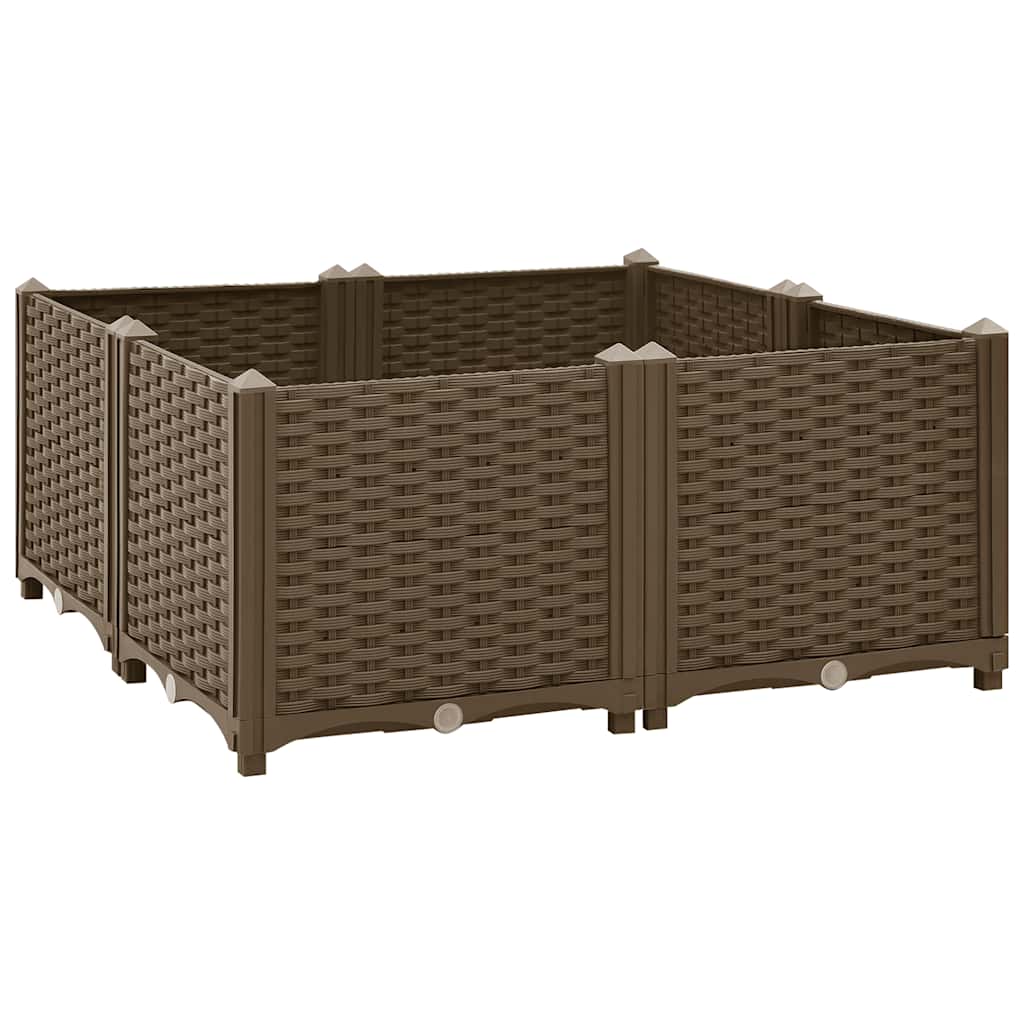 Vidaxl Planter elevado 80x80x38 cm de polipropileno