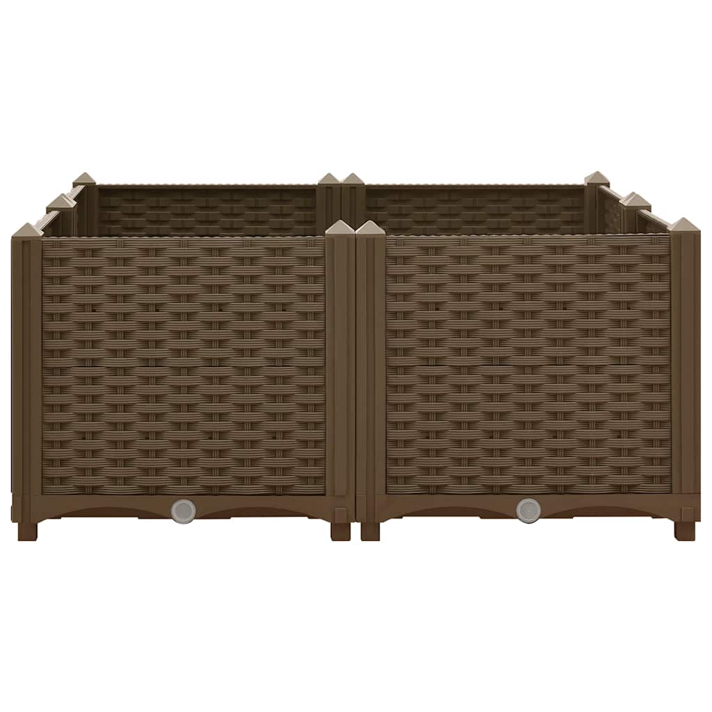 Vidaxl Planter elevado 80x80x38 cm de polipropileno