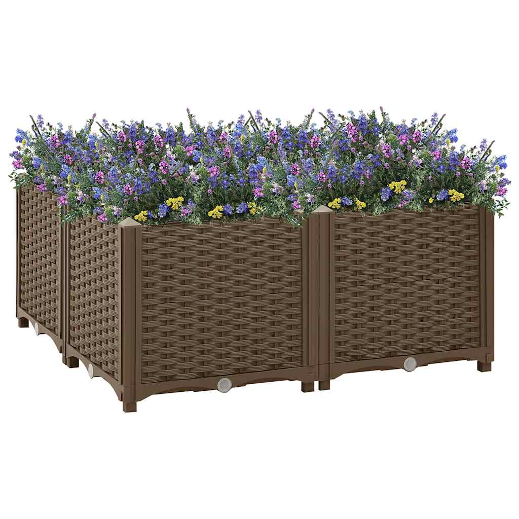 Vidaxl Planter elevado 80x80x38 cm de polipropileno