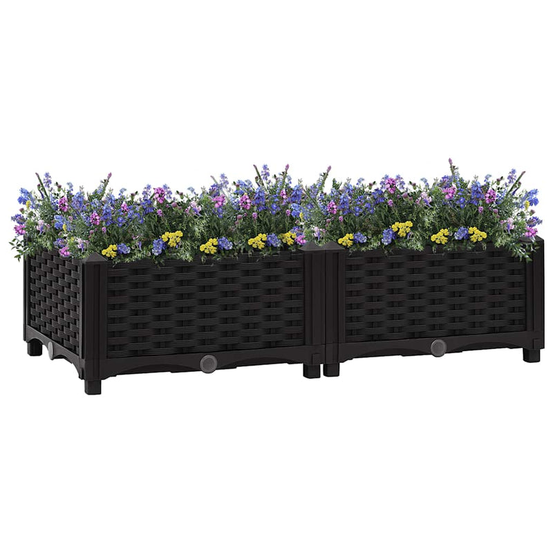 Fiano fioriera Vidaxl raccolta polipropilene 80x40x23 cm