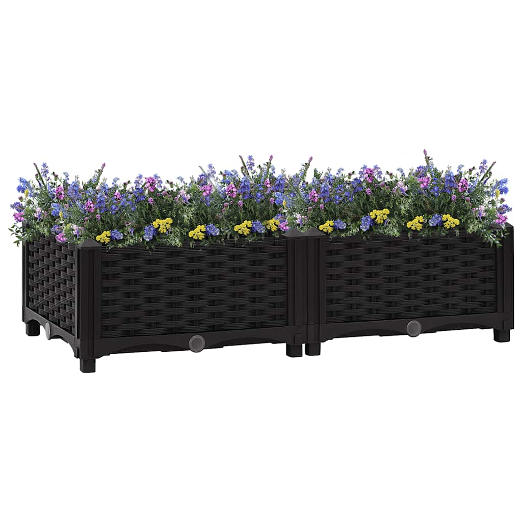 Vidaxl Planter elevado 80x40x23 cm de polipropileno