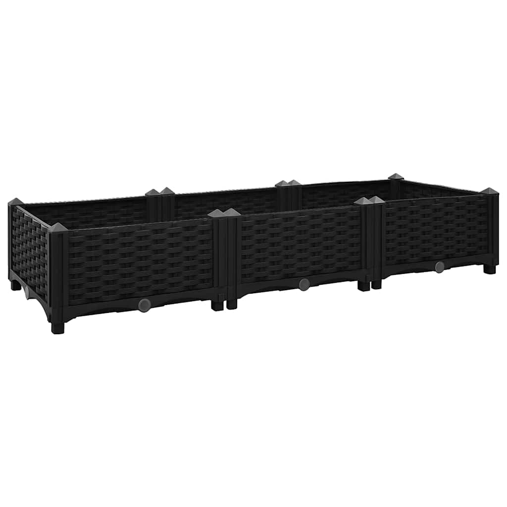 Vidaxl Planter elevado 120x40x23 cm de polipropileno