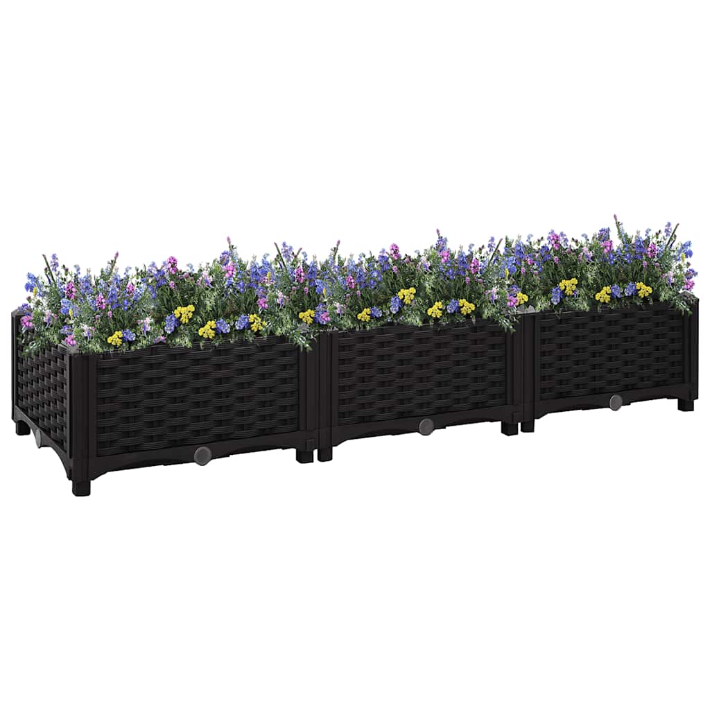 Vidaxl Planter elevado 120x40x23 cm de polipropileno