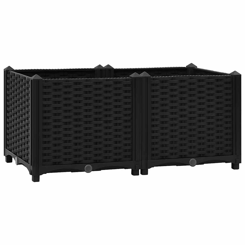 Inserzione di fioriere Vidaxl 80x40x38 cm polipropilene