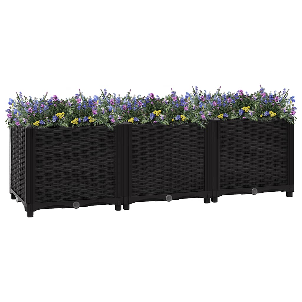 Vidaxl Planter elevado 120x40x38 cm de polipropileno