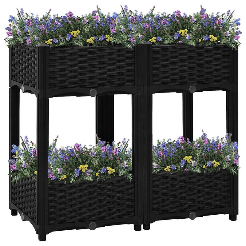 Vidaxl fioriera raccolta in polipropilene 80x40x71 cm