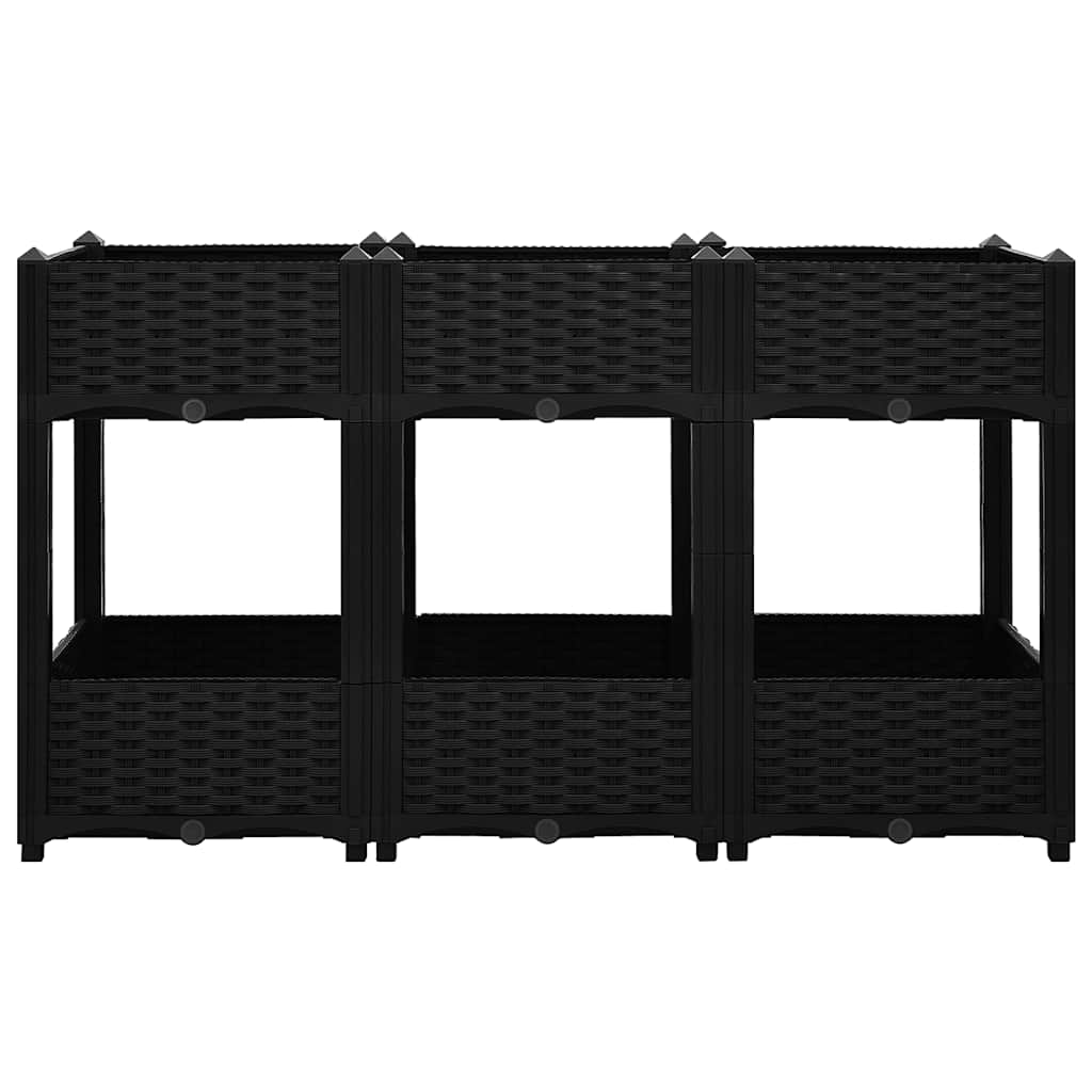 Vidaxl fioriera raccolta polpropilene 120x40x71 cm