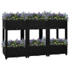 Vidaxl fioriera raccolta polpropilene 120x40x71 cm