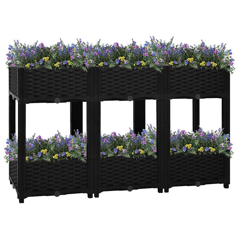 Vidaxl fioriera raccolta polpropilene 120x40x71 cm